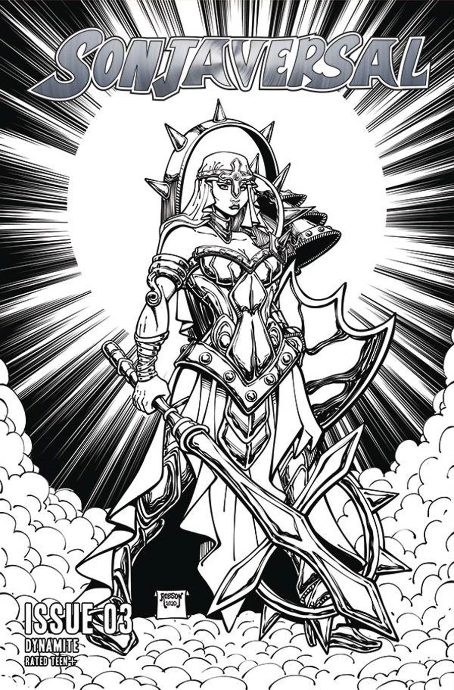 Sonjaversal #3 Cover L Incentive Will Robson Black & White Cover