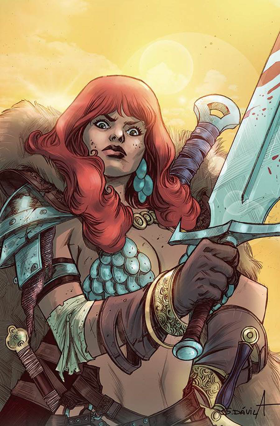 Red Sonja The Superpowers #4 Cover Q Incentive Sergio Davila Virgin Cover