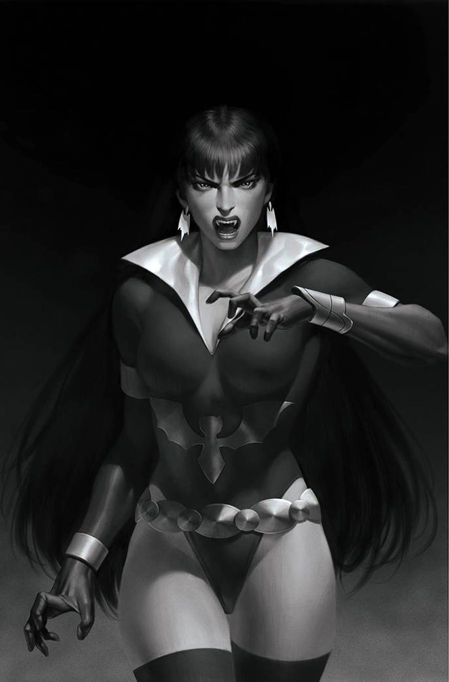 Vampirella The Dark Powers #5 Cover V Incentive Junggeun Yoon Black & White Virgin Cover