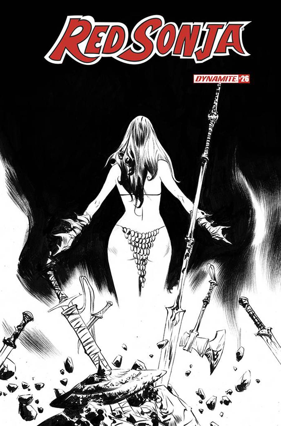 Red Sonja Vol 8 #26 Cover O Incentive Jae Lee Black & White Cover