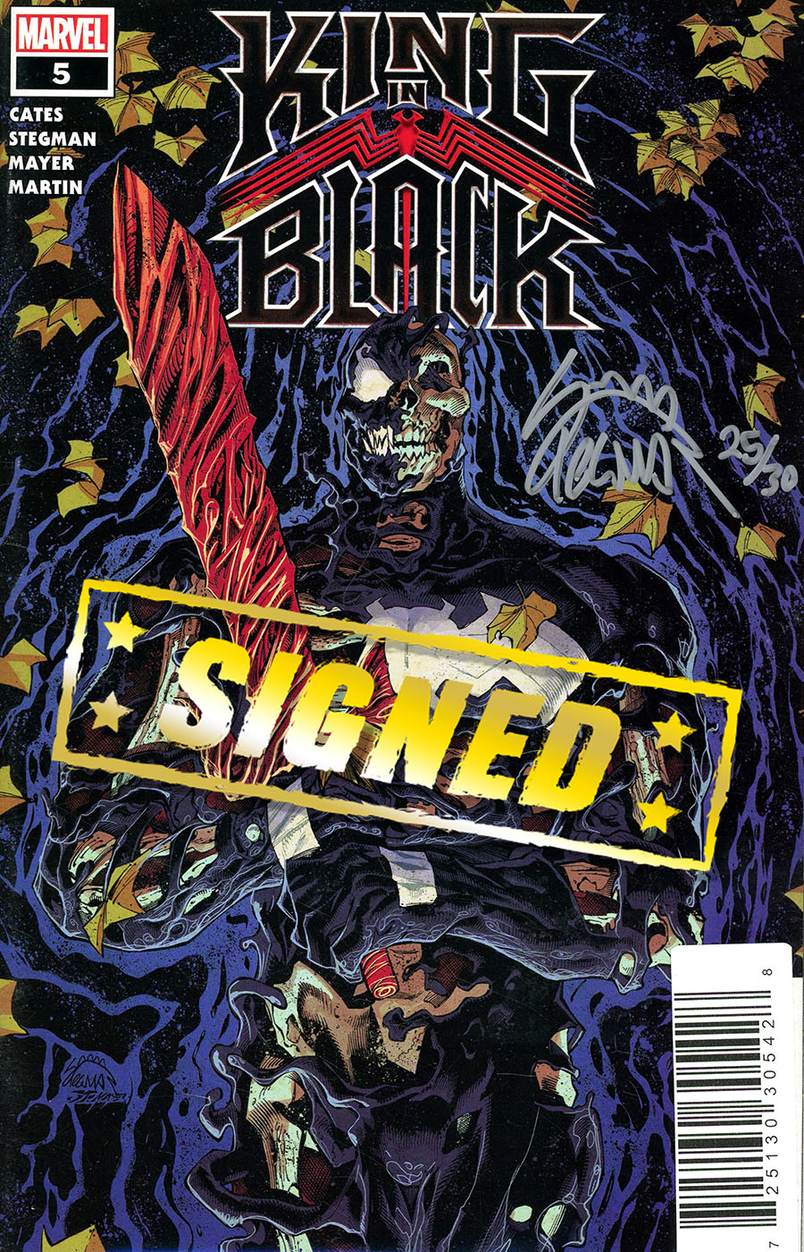 King In Black #5 Cover J DF Signed By Ryan Stegman