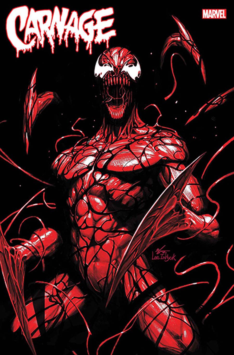 Carnage Black White & Blood #1 Cover H DF Inhyuk Lee Variant Cover Signed By Donny Cates