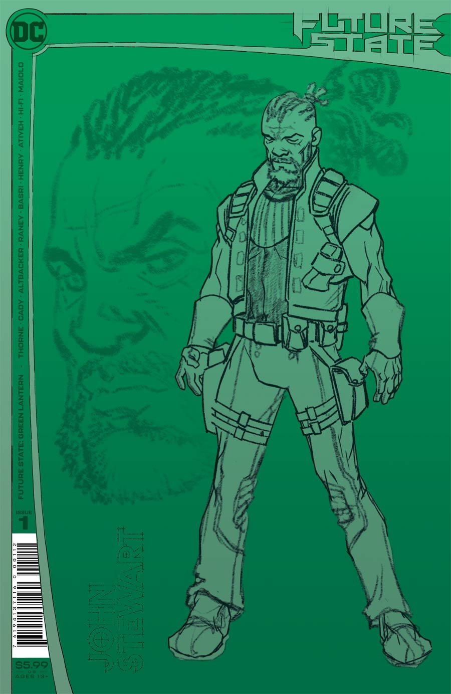 Future State Green Lantern #1 Cover C 2nd Ptg Tom Raney Design Variant Cover