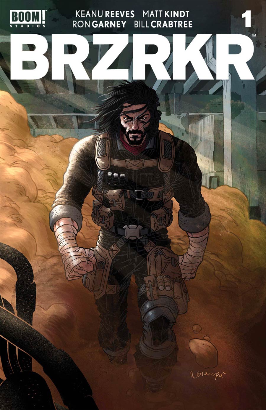 BRZRKR (Berzerker) #1 Cover H Incentive Rafael Grampa Brown Smoke Variant Cover