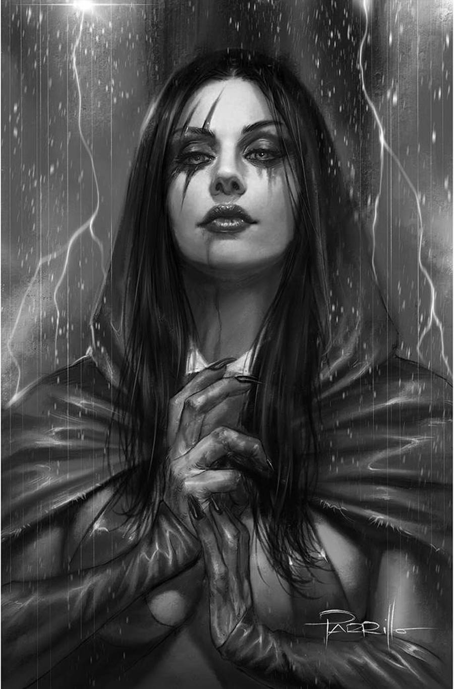 Vengeance Of Vampirella Vol 2 #14 Cover K Incentive Lucio Parrillo Black & White Virgin Cover