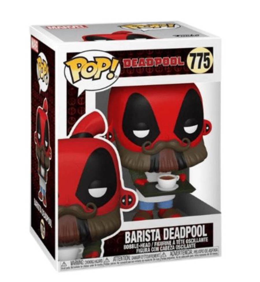 POP Marvel Deadpool 30th Coffee Barista Vinyl Bobble Head