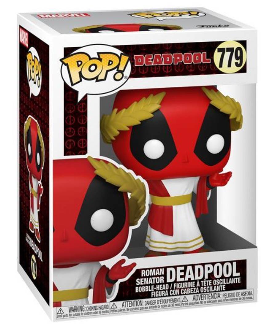 POP Marvel Deadpool 30th Roman Senator Deadpool Vinyl Bobble Head