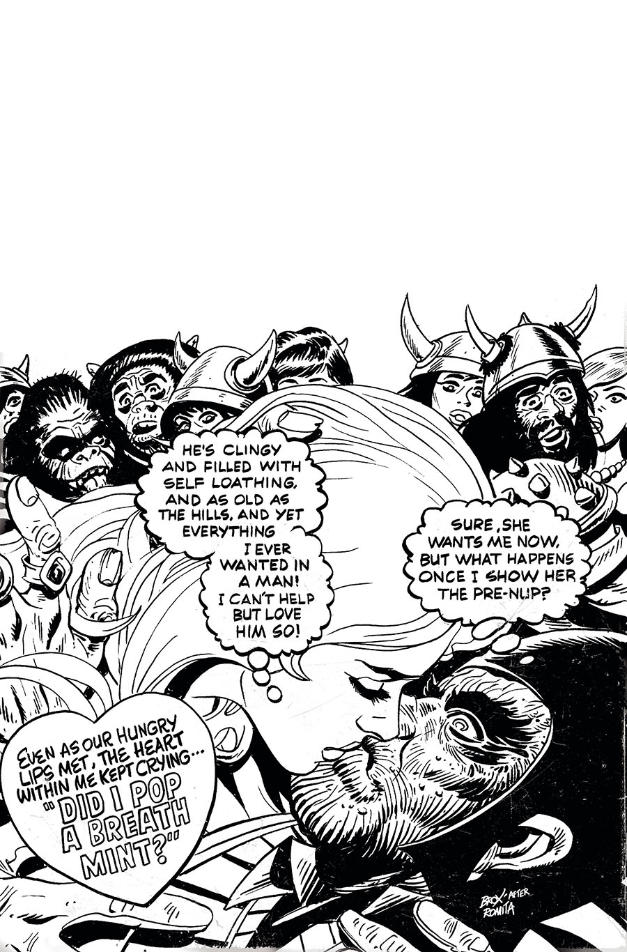 Red Sonja Valentines Special One Shot Cover E Incentive Jimmy Broxton Black & White Virgin Cover