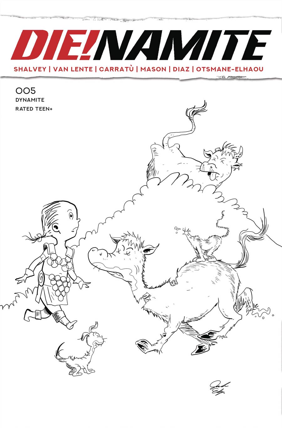 DieNamite #5 Cover K Incentive Jacob Edgar Dr Seuss Homage Line Art Cover