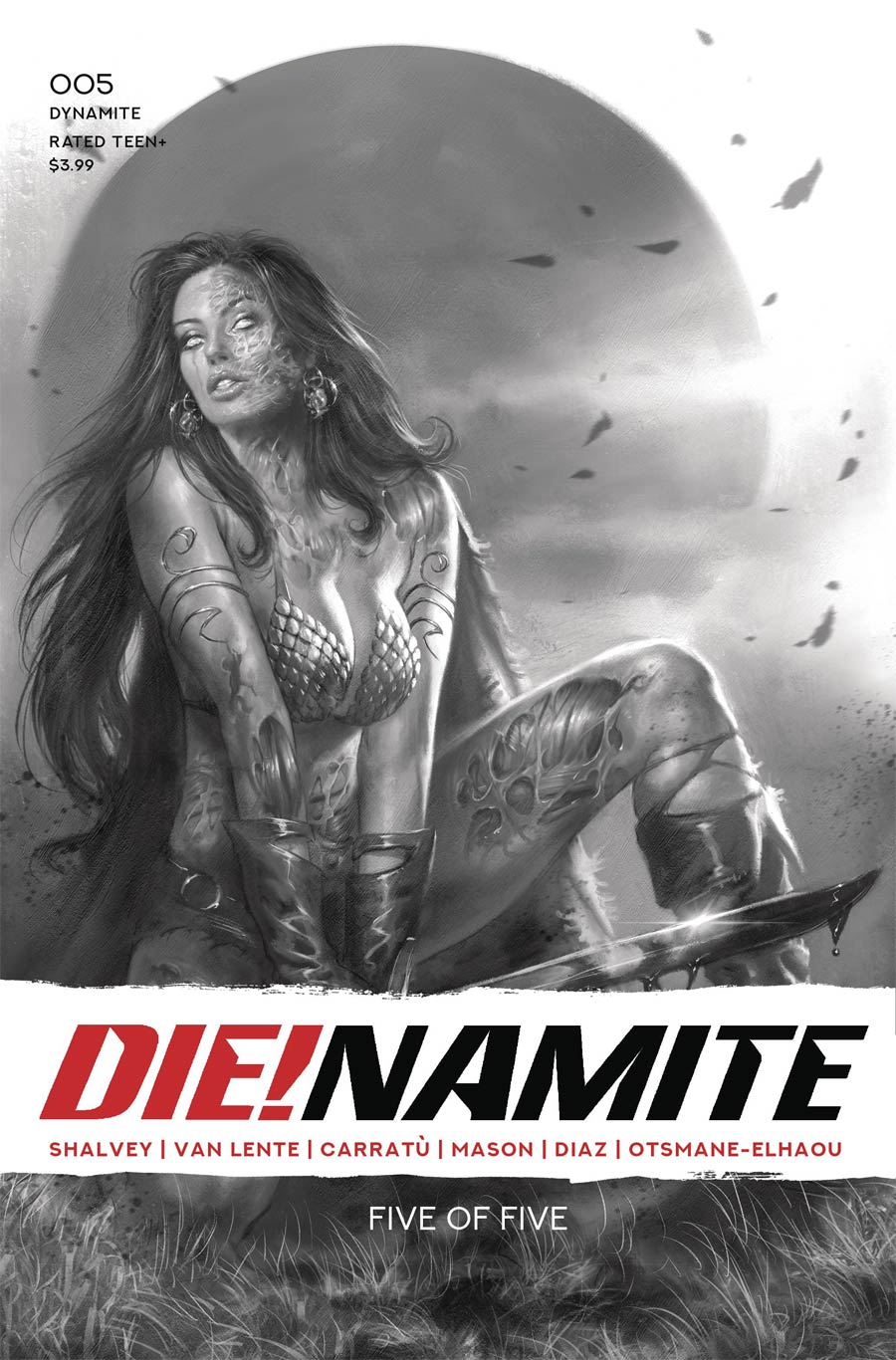 DieNamite #5 Cover X Incentive Lucio Parrillo Living Dead Grayscale Cover