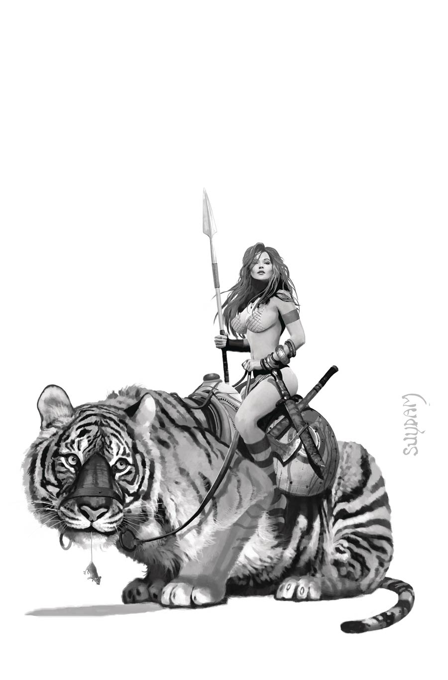 Red Sonja Price Of Blood #3 Cover M Incentive Arthur Suydam Black & White Virgin Cover