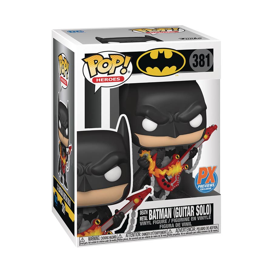 POP DC Heroes Dark Nights Death Metal Batman With Guitar Previews Exclusive Vinyl Figure