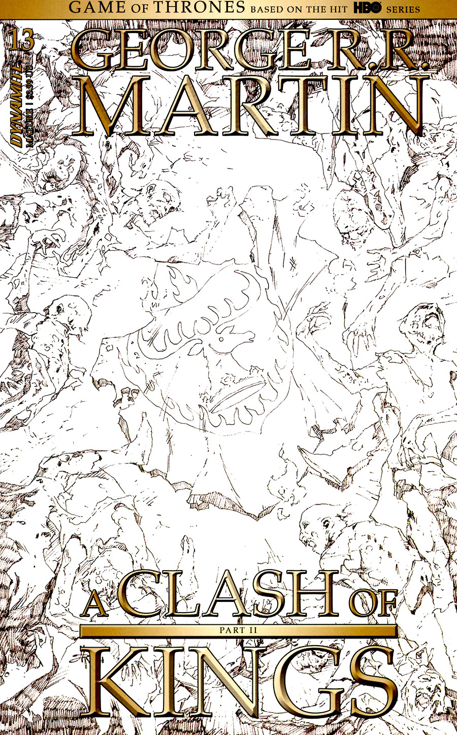 Game Of Thrones Clash Of Kings Vol 2 #13 Cover D Incentive Mel Rubi Black & White Cover