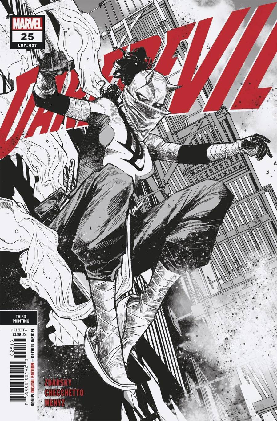 Daredevil Vol 6 #25 Cover H 3rd Ptg Marco Checchetto Variant Cover