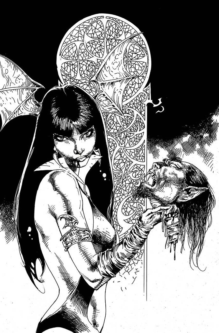 Vengeance Of Vampirella Vol 2 #15 Cover J Incentive Roberto Castro Black & White Virgin Cover