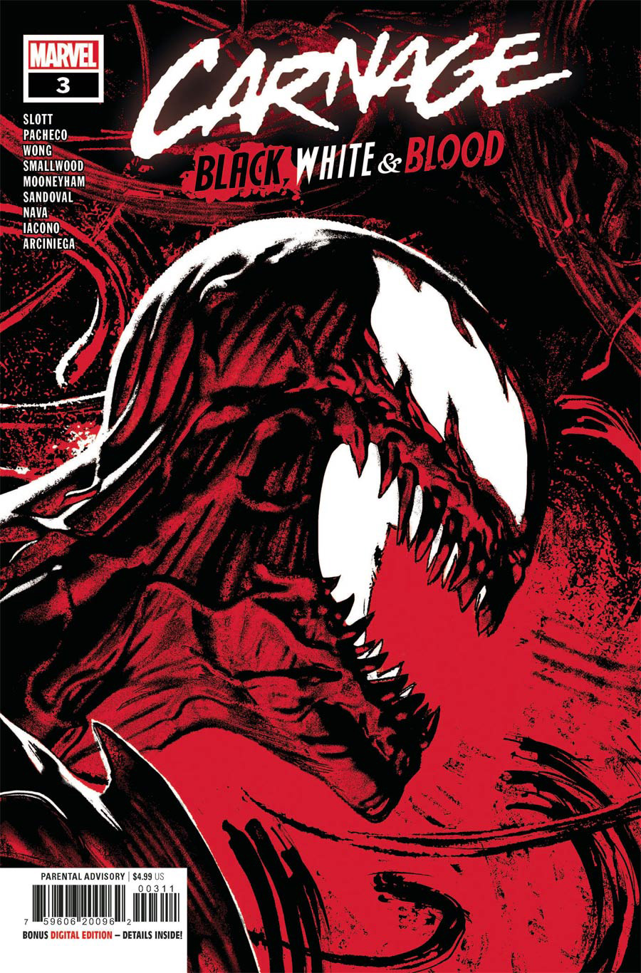 Carnage Black White & Blood #3 Cover A Regular Greg Smallwood Cover