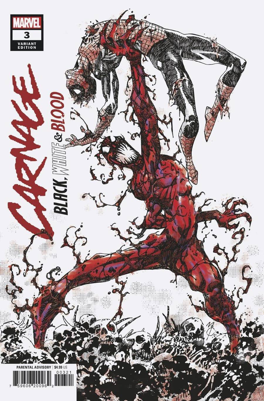 Carnage Black White & Blood #3 Cover B Variant John McCrea Cover