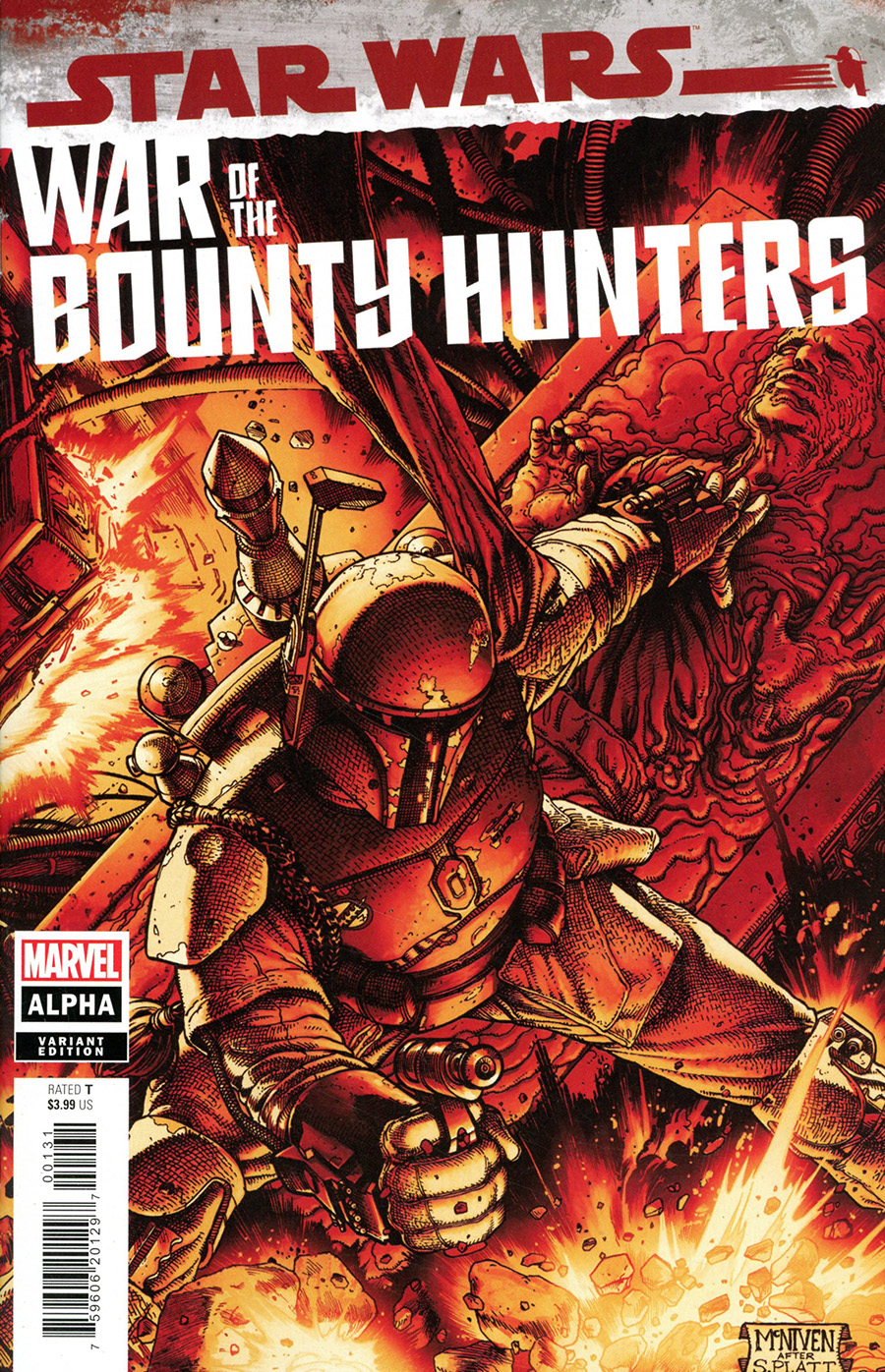 Star Wars War Of The Bounty Hunters Alpha #1 (One Shot) Cover C Variant Steve McNiven Crimson Cover (Limit 1 Per Customer)