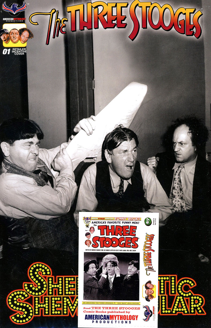 Three Stooges Shemptastic Set With Promo Card
