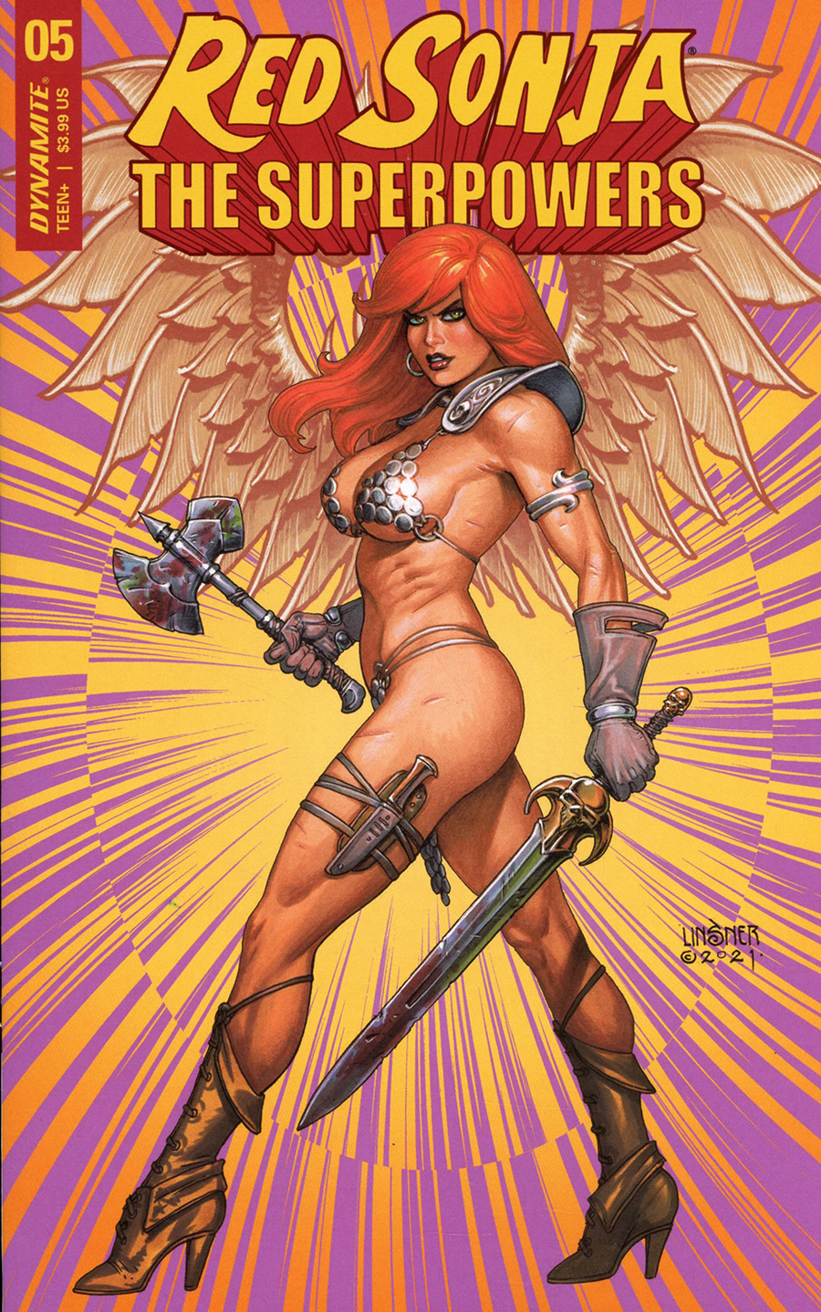 Red Sonja The Superpowers #5 Cover C Variant Joseph Michael Linsner Cover