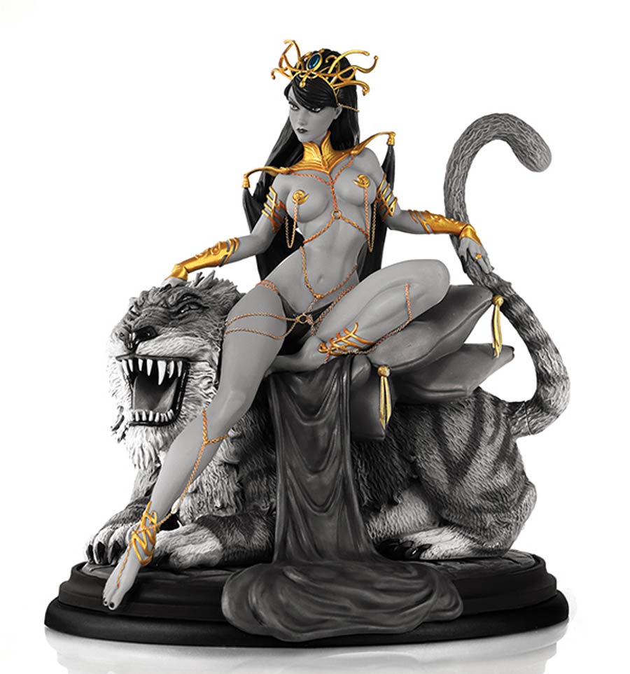 Women Of Dynamite Dejah Thoris J Scott Campbell Inspired Diorama Statue Black & White Artist Proof Edition