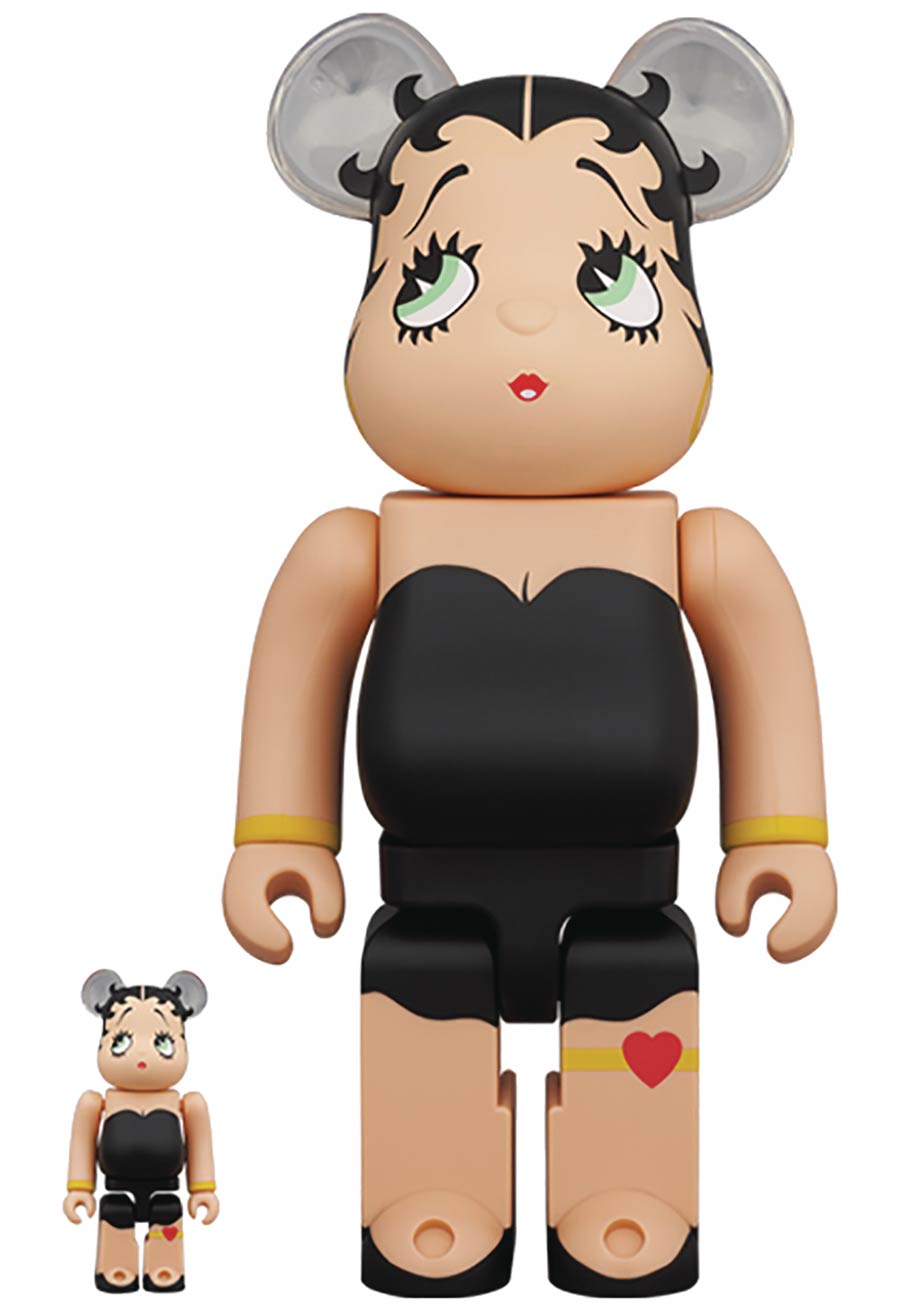 Betty Boop Black Dress Version 100 Percent & 400 Percent 2-Pack Bearbrick