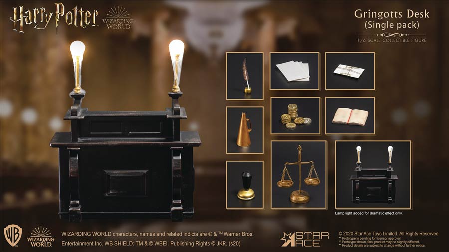 Harry Potter And The Sorcerers Stone Gringotts Desk 1/6 Scale Accessory