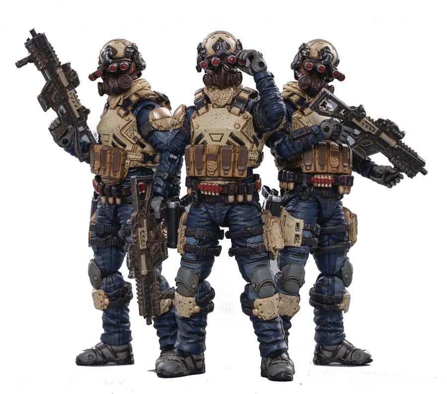 Joy Toy Starhawk 8th Army Indigo Fleet 1/18 Scale 3-Pack Figure