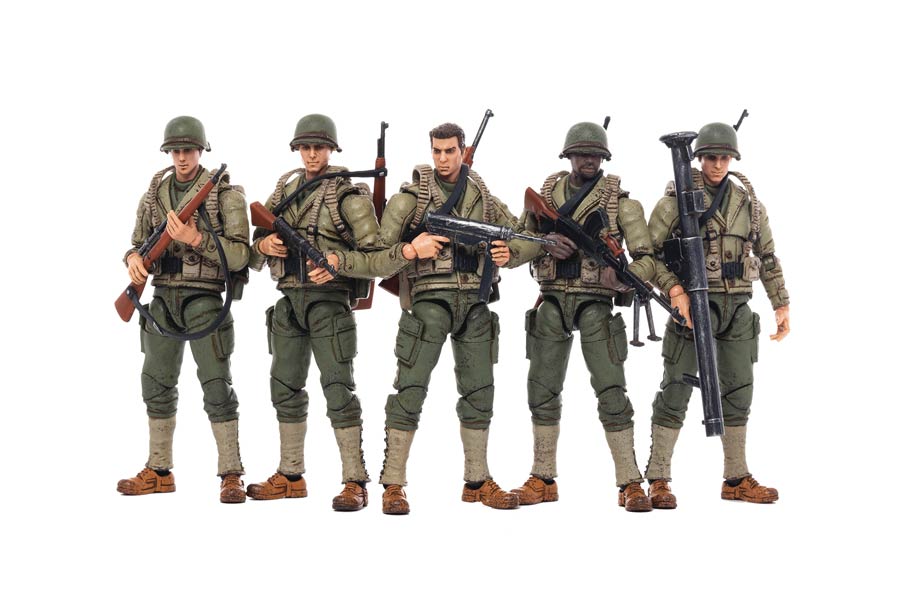Joy Toy US Army World War II 1/18 Scale 5-Pack Figure
