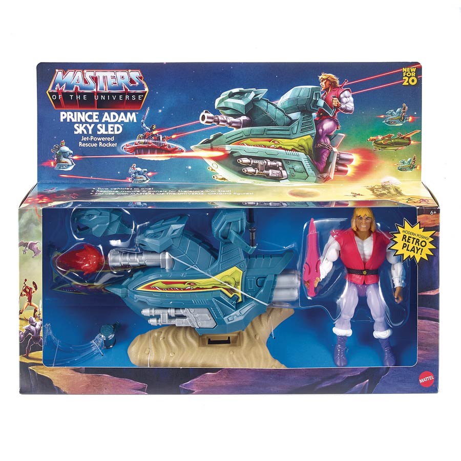Masters Of The Universe Origins Vehicle Prince Adam & Sky Sled
