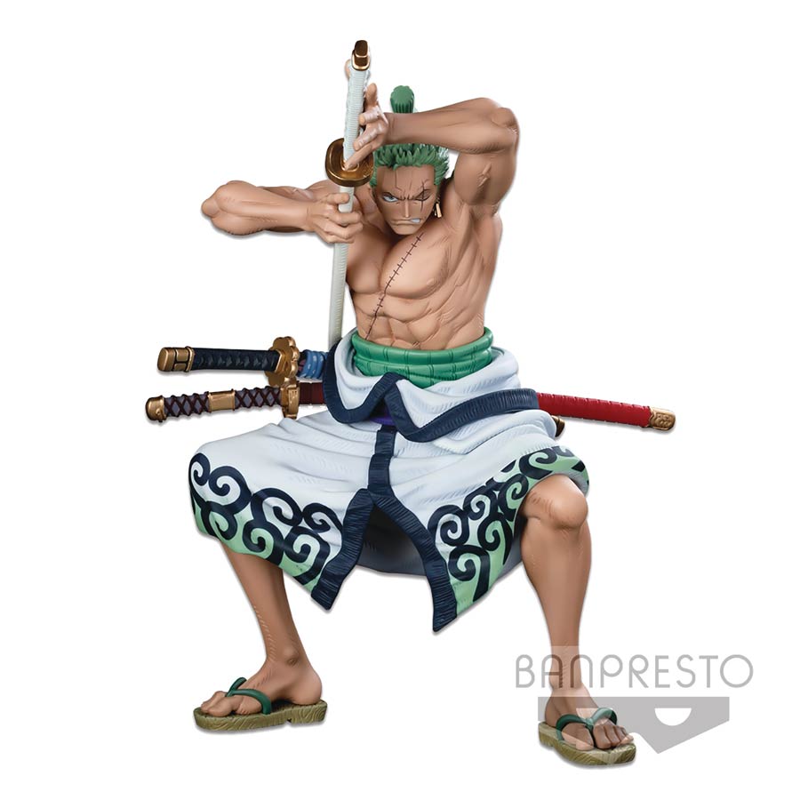 One Piece World Colosseum 3 Super Stars Rorono Zoro Figure - Brush Version