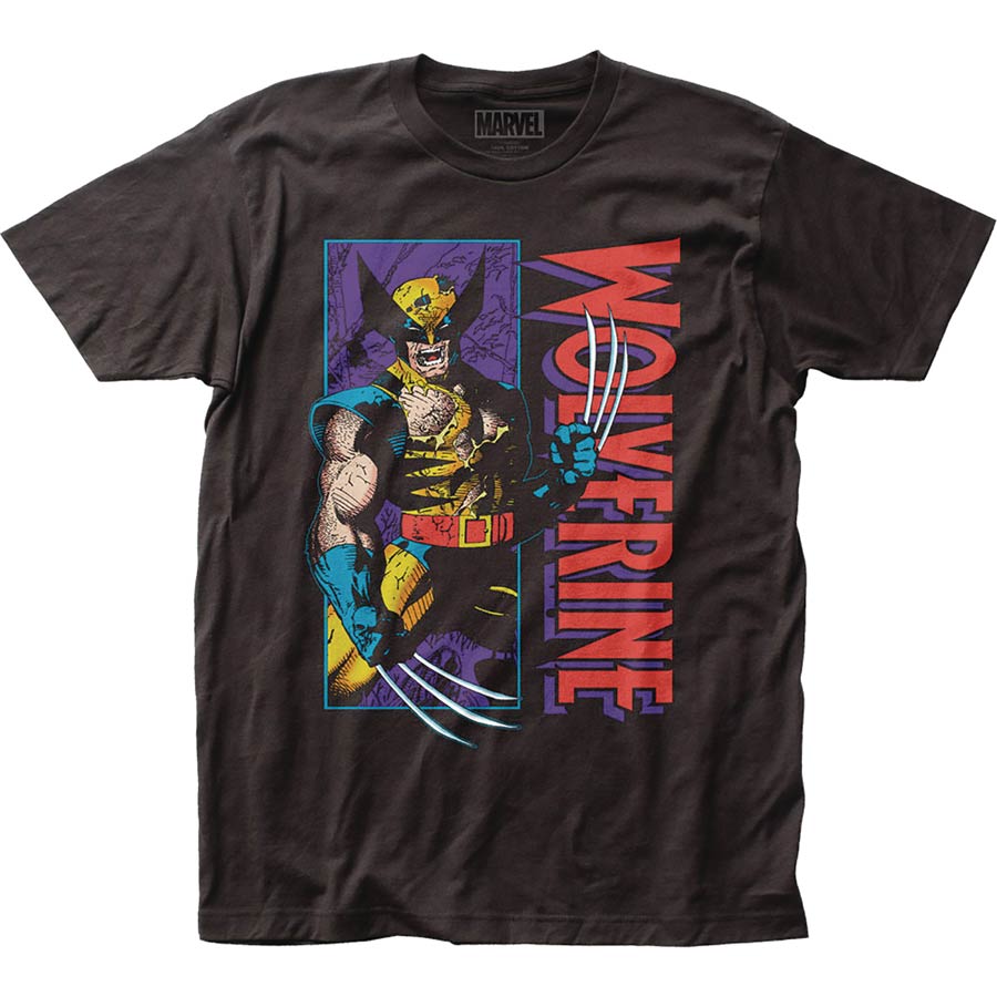Wolverine Shredded Fitted Jersey Black T-Shirt Large