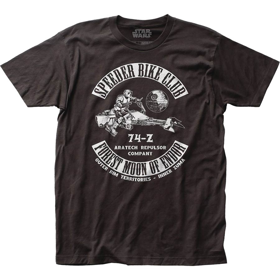 Star Wars Speeder Bike Club Black T-Shirt Large