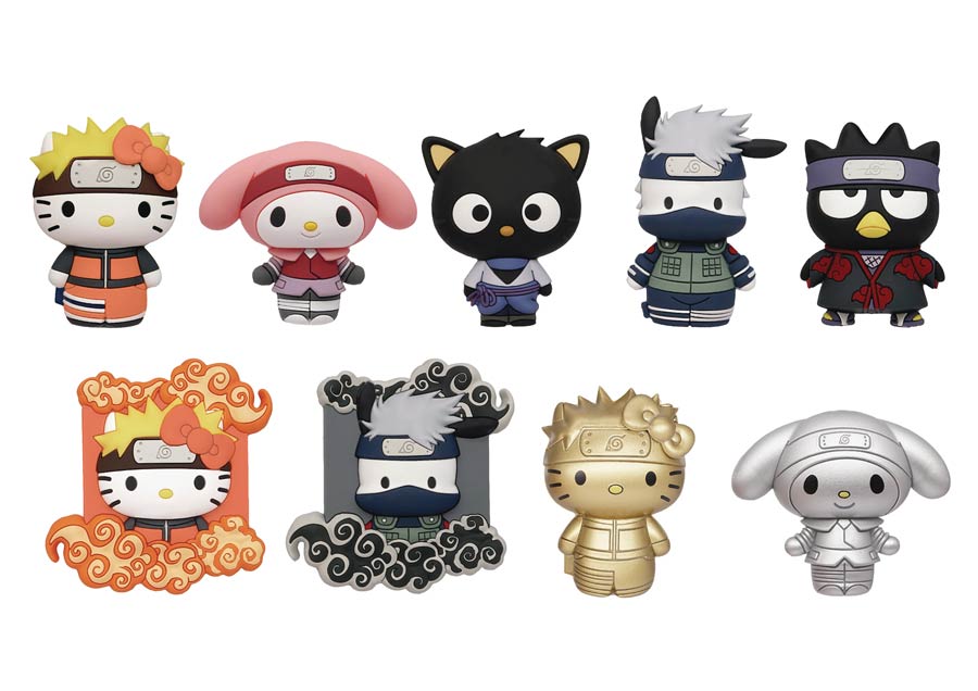 Hello Kitty x Naruto 3D Foam Bag Clip Blind Mystery Box