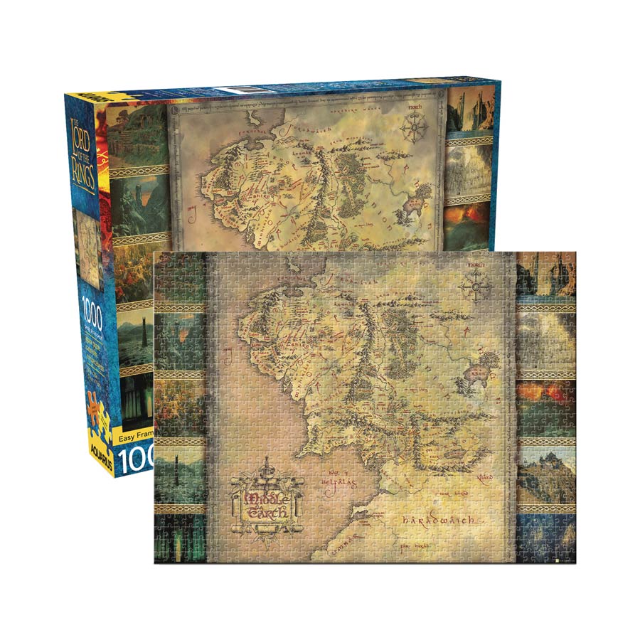 Lord Of The Rings Middle-Earth Map 100-Piece Puzzle