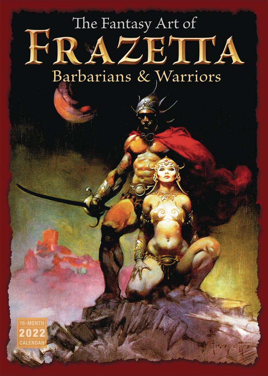 Fantasy Art Of Frazetta 2022 Wall Calendar