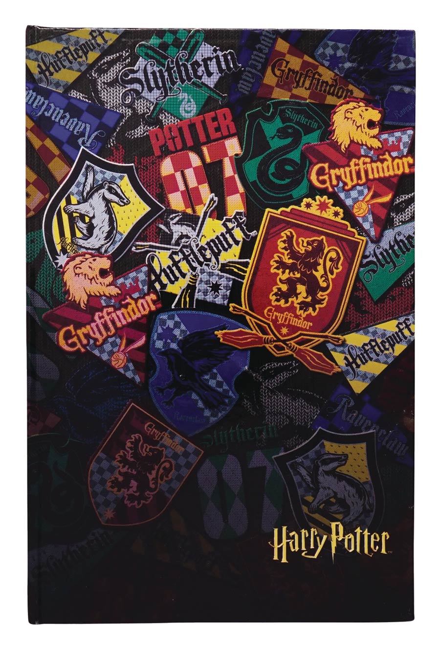 Harry Potter Journal With Wand Pen - School Crests