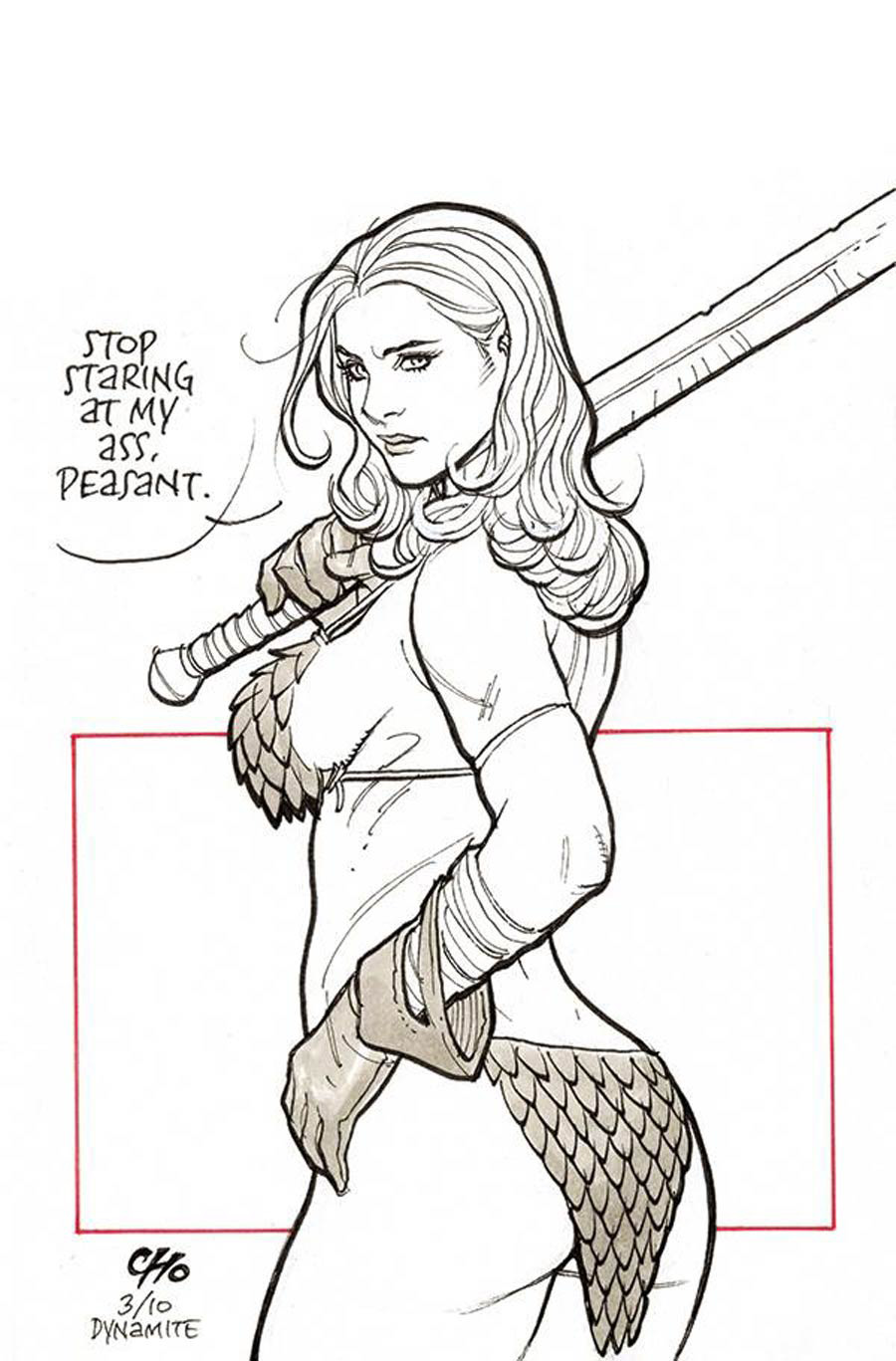 Invincible Red Sonja #1 Cover L Incentive Frank Cho Virgin Cover