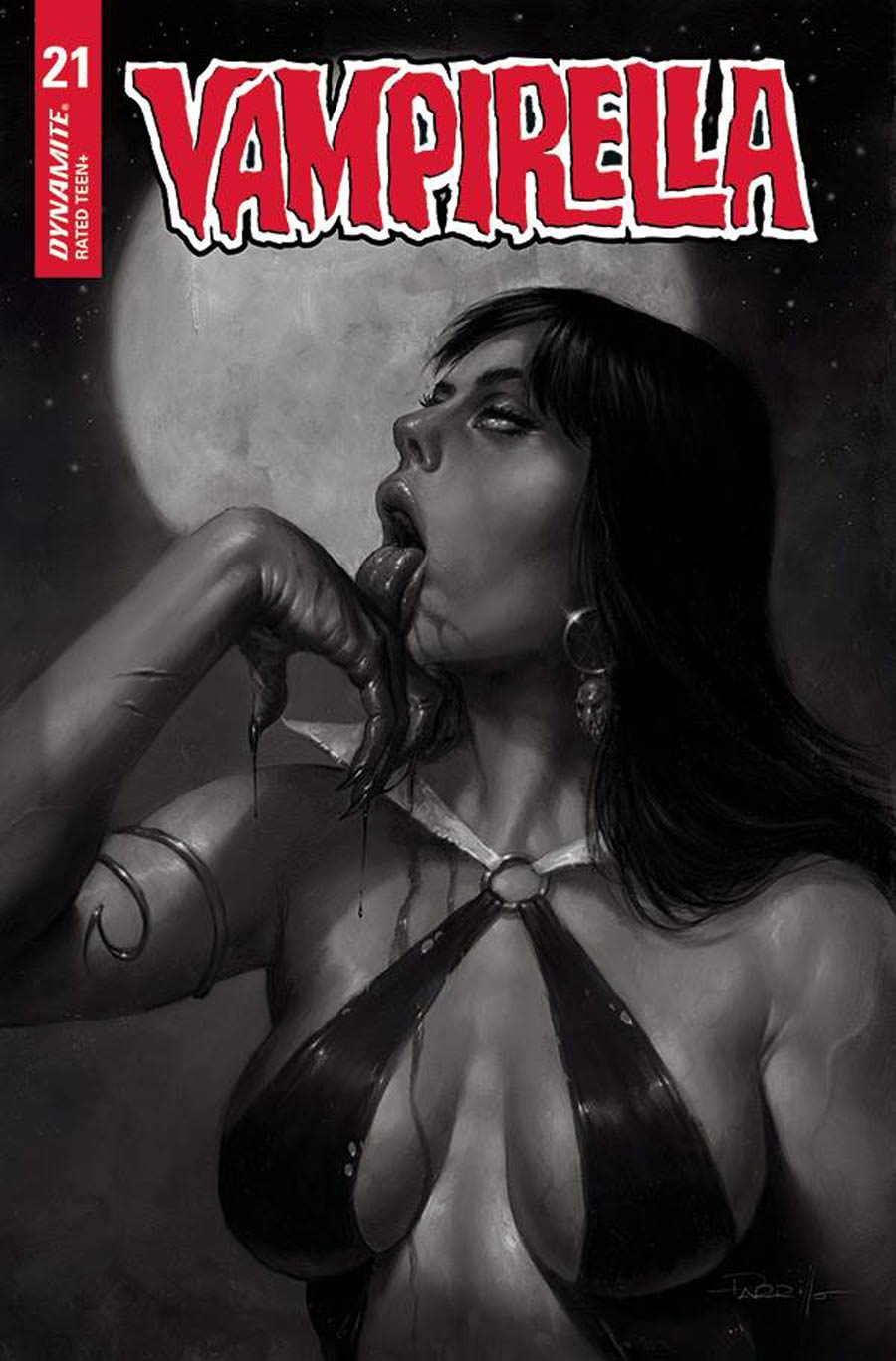 Vampirella Vol 8 #21 Cover I Incentive Lucio Parrillo Black & White Cover