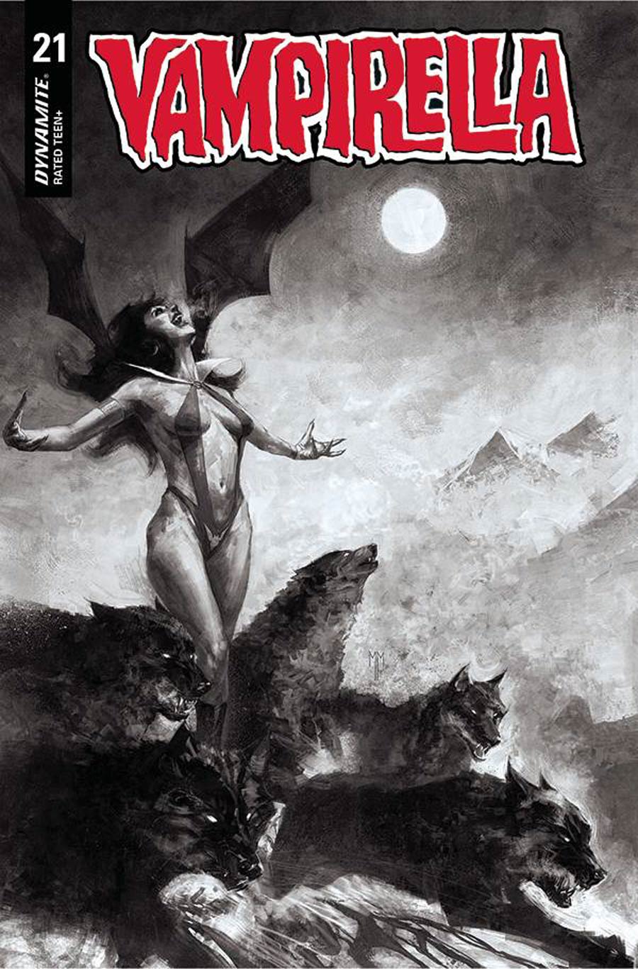 Vampirella Vol 8 #21 Cover P Incentive Marco Mastrazzo Black & White Cover