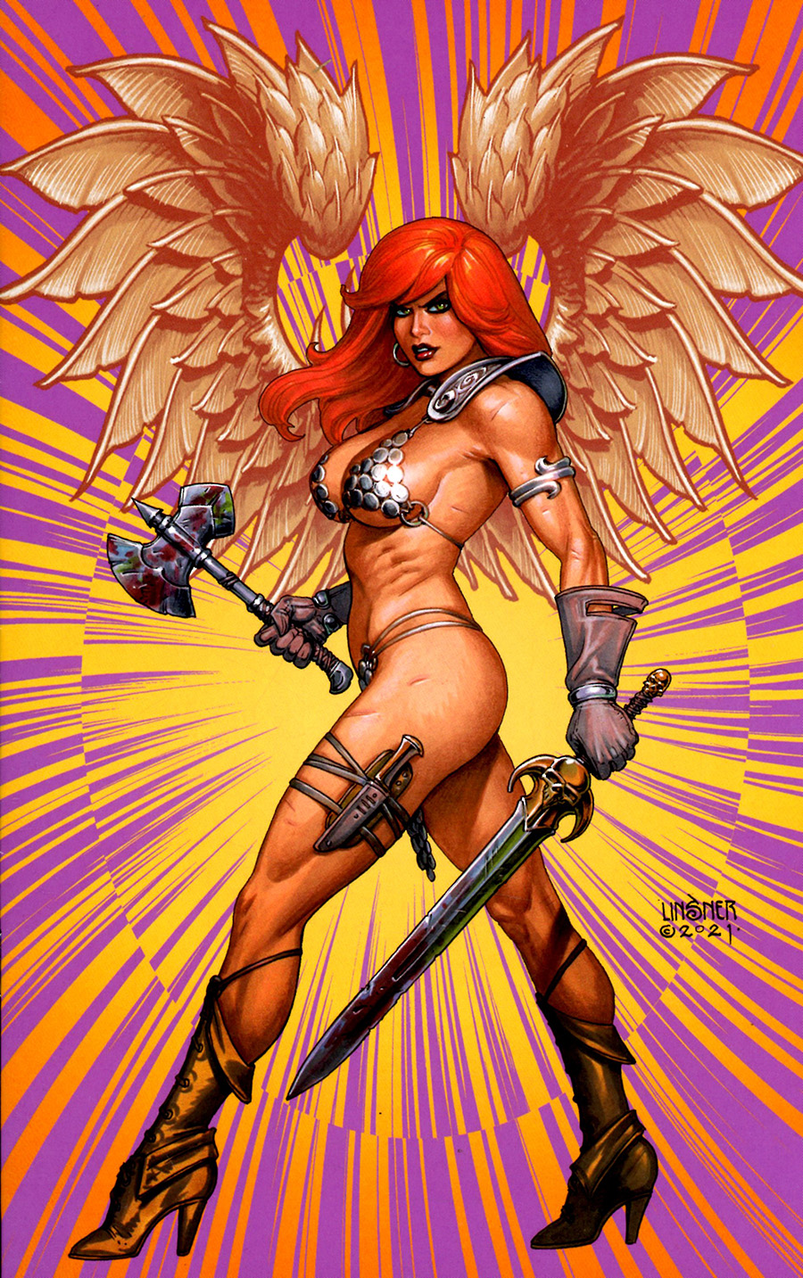 Red Sonja The Superpowers #5 Cover X Limited Edition Joseph Michael Linsner Virgin Cover