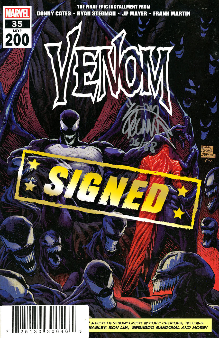 Venom Vol 4 #35 Cover S DF Signed By Ryan Stegman (#200)