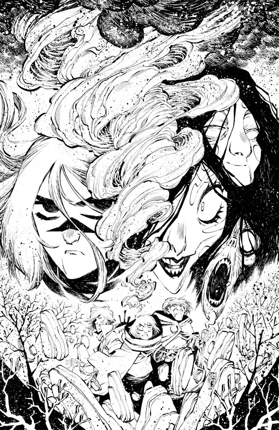 Last Witch #5 Cover C Incentive Jorge Corona Black & White Virgin Cover