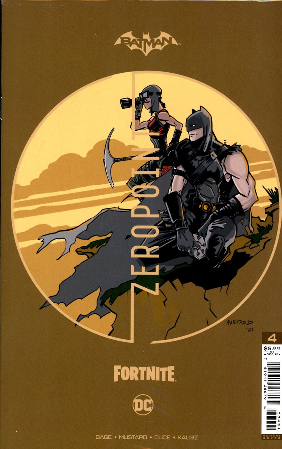 Batman Fortnite Zero Point #4 Premium Variant D Donald Mustard Card Stock Cover