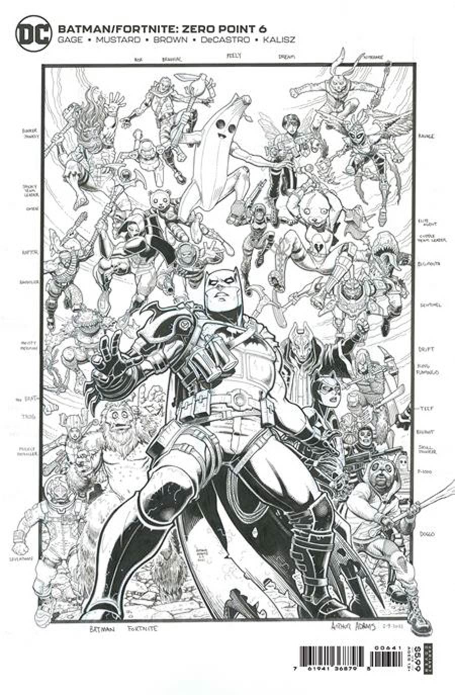 Batman Fortnite Zero Point #6 Premium Variant Incentive Arthur Adams Compilation Card Stock Cover