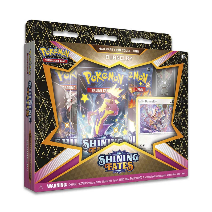 Pokemon Shining Fates Mad Party Pin Collection - Bunnelby