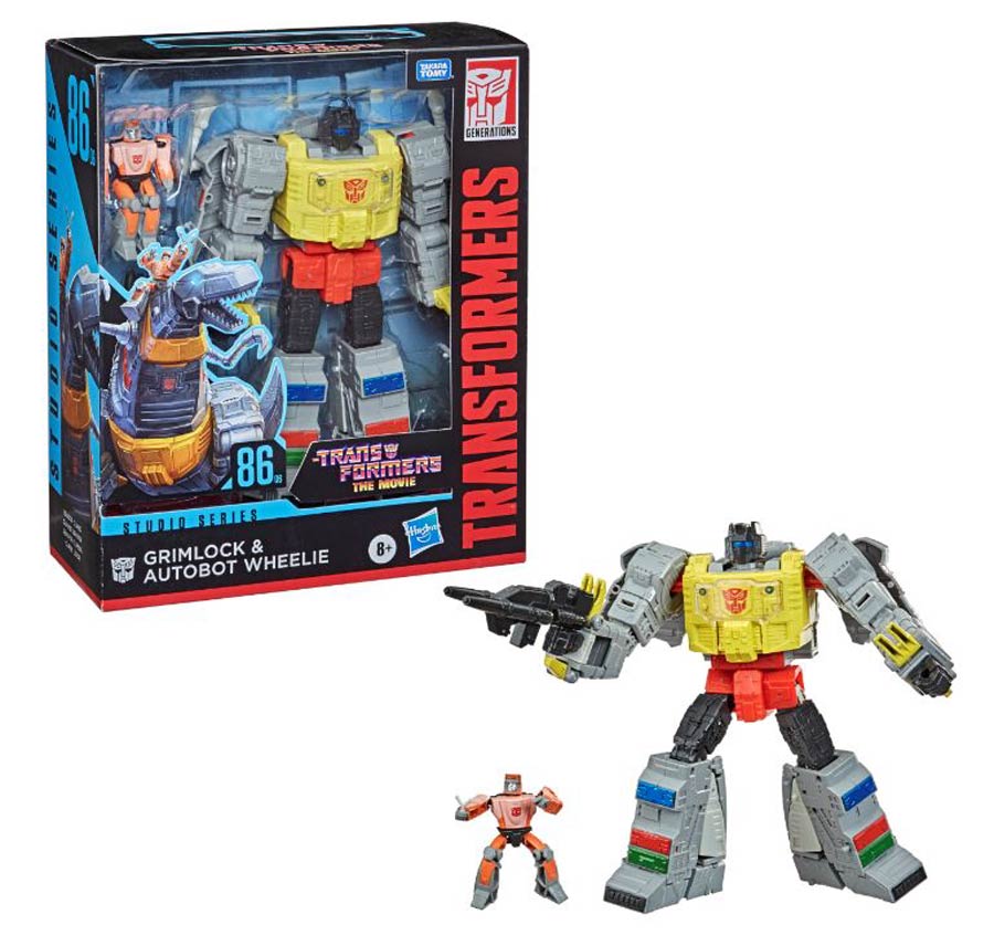 Transformers Generations Studio Series Leader 86 Grimlock And Autobot Wheelie Action Figure
