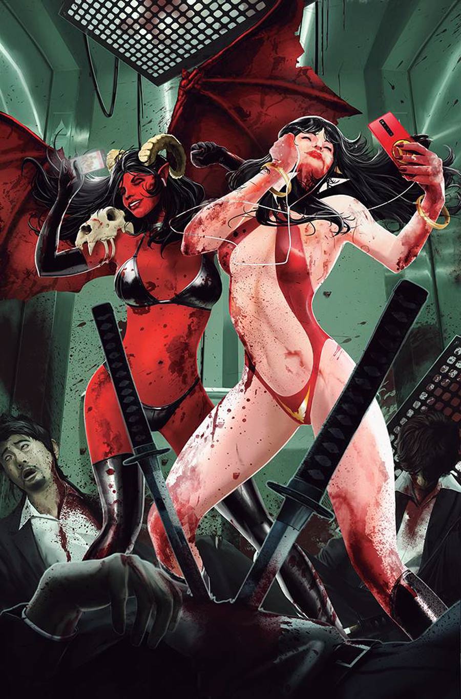 Vampirella vs Purgatori #1 Cover M Incentive Daniel Maine Virgin Cover