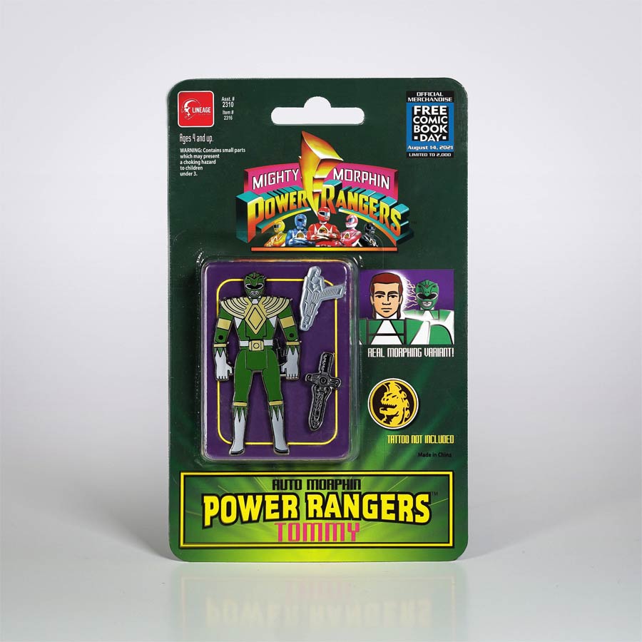 FCBD 2021 Power Rangers Auto-Morphin Green Ranger Previews Exclusive Pin
