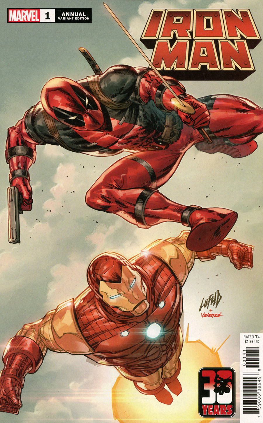 Iron Man Vol 6 Annual (2021) #1 Cover D Variant Rob Liefeld Deadpool 30th Anniversary Cover (Infinite Destinies Tie-In)
